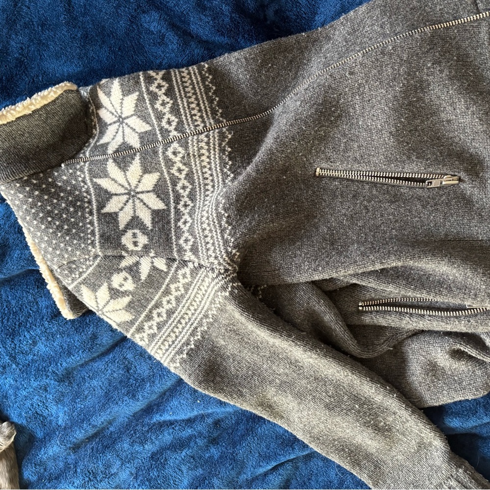 Kooples Patterned Zip-Up Sweater - Picture 4 of 4